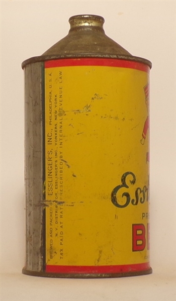 Esslinger's Beer Quart Cone Top, USBC 208-13