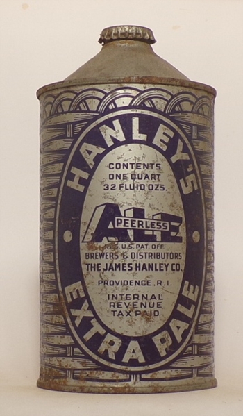 Hanley's Extra Pale (Silver) Quart Cone Top #1, USBC 211-16