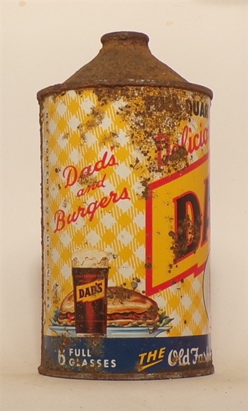 Dad's Root Beer Quart Cone Top