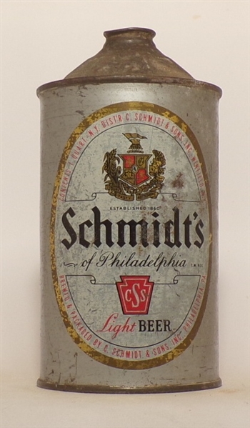 Schmidt's Beer Quart Cone Top, USBC 219-6