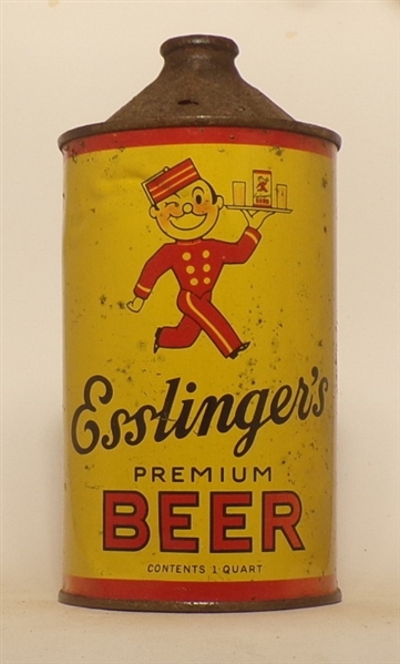 Esslinger's Premium Beer Quart Cone Top, USBC 208-14