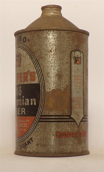 Cooper's Old Bohemian Jumbo Quart Cone Top, USBC 205-14