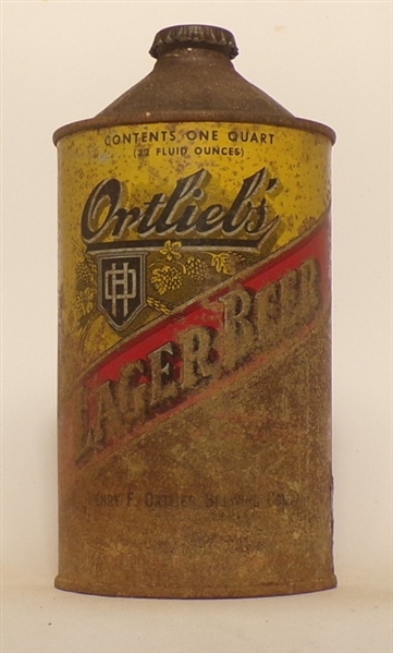 Ortlieb's Lager Beer Quart Cone Top, USBC 216-12