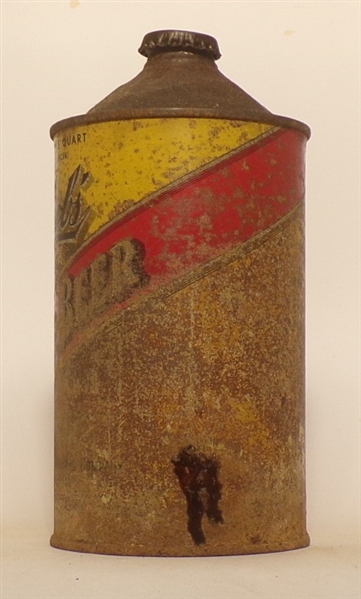 Ortlieb's Lager Beer Quart Cone Top, USBC 216-12