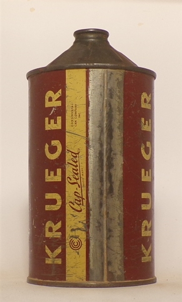 Krueger Finest Beer Quart Cone Top #3, USBC 214-1