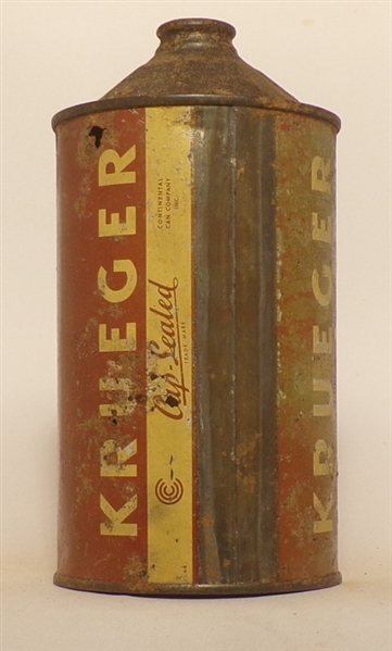 Krueger Finest Beer Quart Cone Top #4, USBC Like 213-18