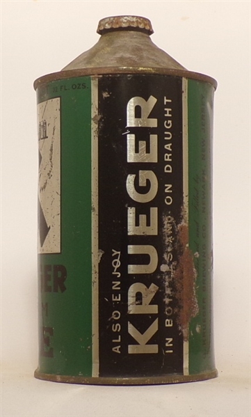 Krueger Cream Ale Quart Cone Top #2, USBC 213-12