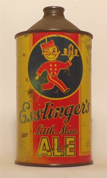 Esslinger's Little Man Ale Quart Cone Top, USBC 208-8