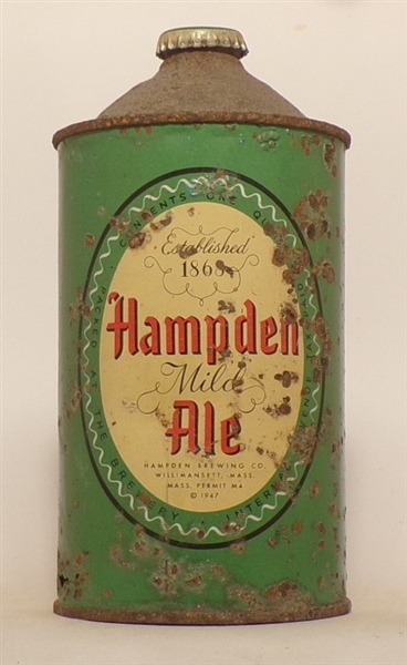 Hampden Ale Quart Cone Top, USBC 211-14