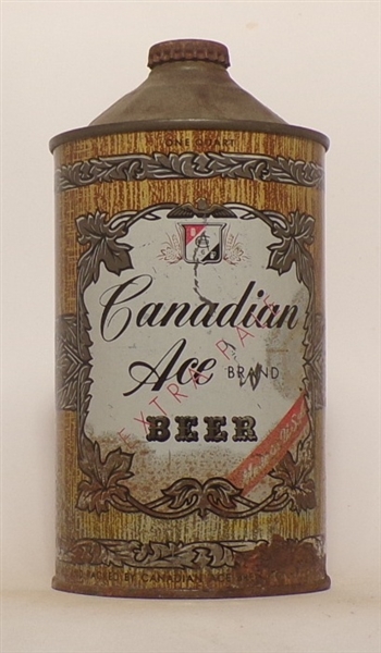 Canadian Ace Beer Quart Cone Top, USBC 205-5