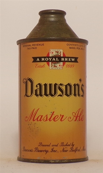 Dawson's Master Ale High Profile Cone Top