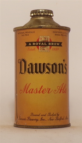 Dawson's Master Ale Low Profile Cone Top