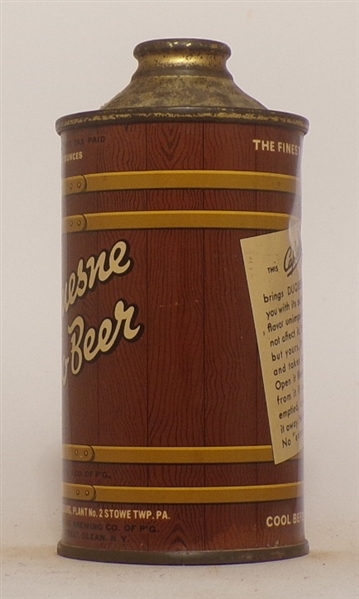 Duquesne Can-o-Beer Low Profile Cone Top