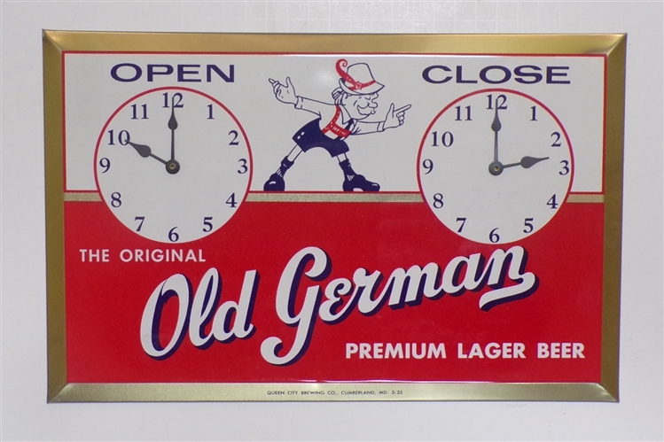Old German Tin-Over-Cardboard Sign