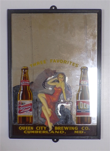 Queen City Brewing Co. Reverse-on-Glass Mirror