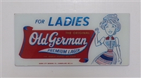 Old German for LADIES Reverse-on-Glass Sign
