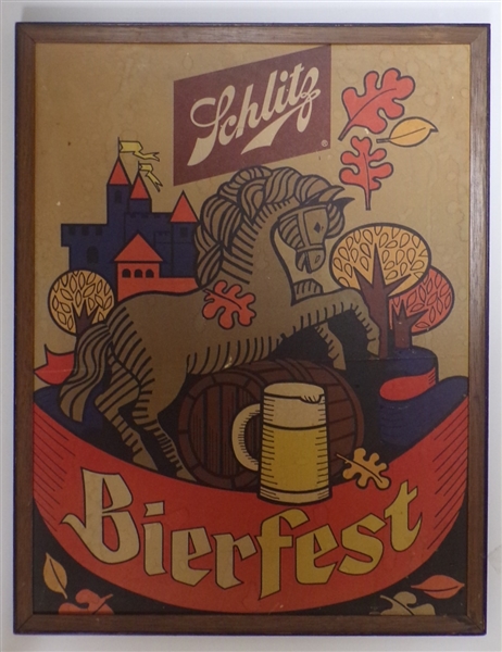Schlitz BierFest Cardboard Advertising Sign