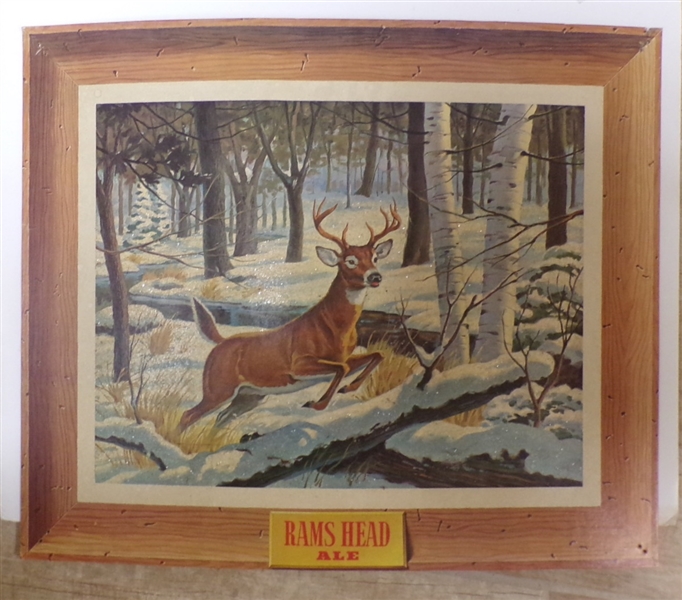 Rams Head (Deer) Cardboard Advertising Sign