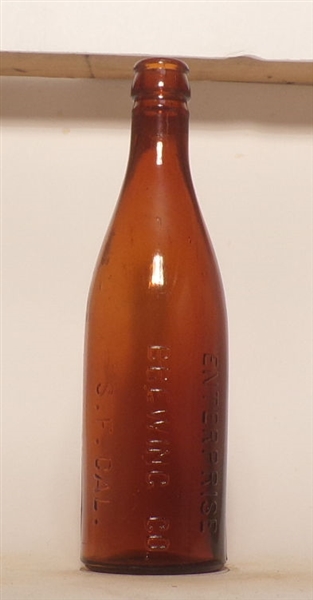 Enterprise Brewing Co. Embossed Bottle, San Francisco, CA