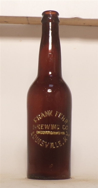 Frank Fehr Embossed Bottle, ouisville, KY