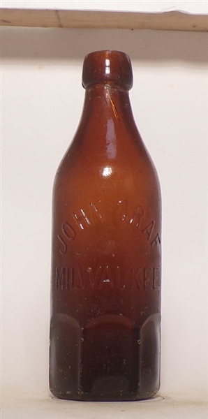 John Graf Embossed Blob Top Bottle, Milwaukee, WI