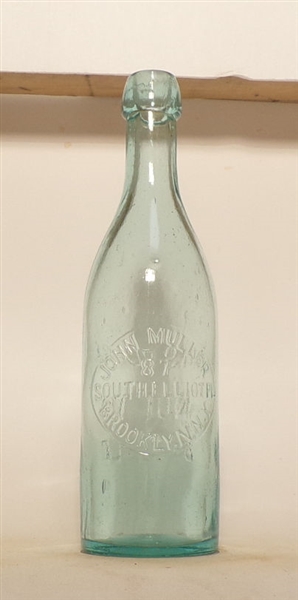 John Muller Embossed Blob Top Bottle, Brooklyn, NY