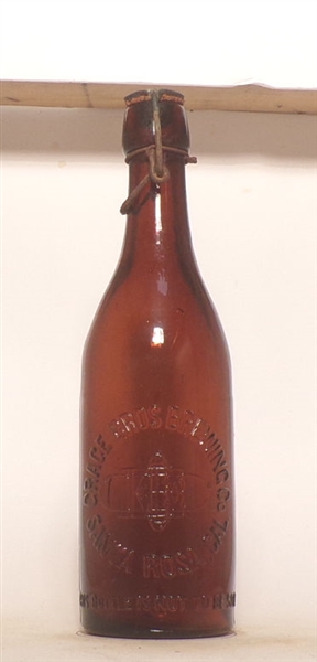 Grace Bros. Embossed Blob Top Bottle, Santa Rosa, CA