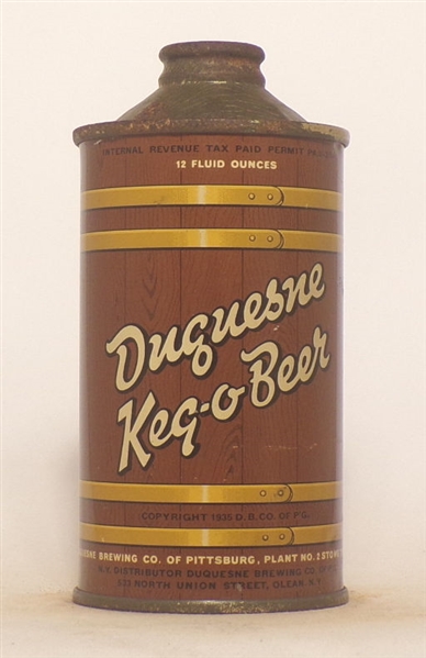 Duquesne Keg-o-Beer Low Profile Cone Top