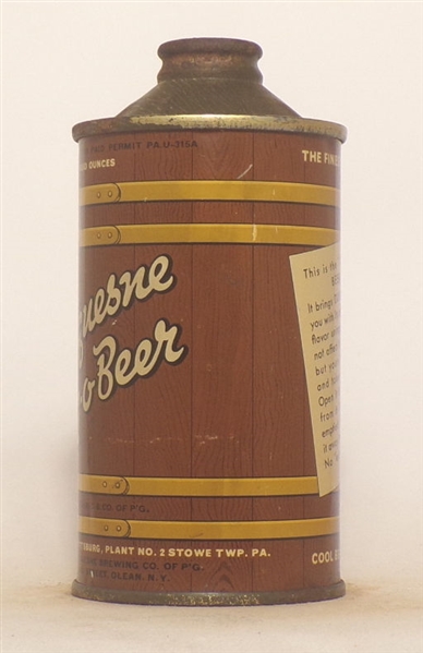 Duquesne Keg-o-Beer Low Profile Cone Top