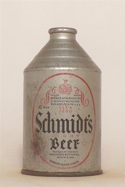 Schmidt's Beer Crowntainer