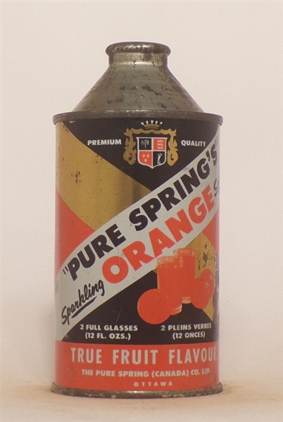 Pure Springs Orange Cone Top, Canada