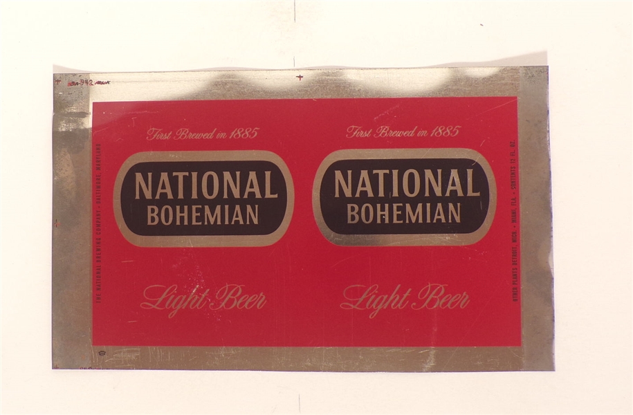 National Bohemian Body Blank #1