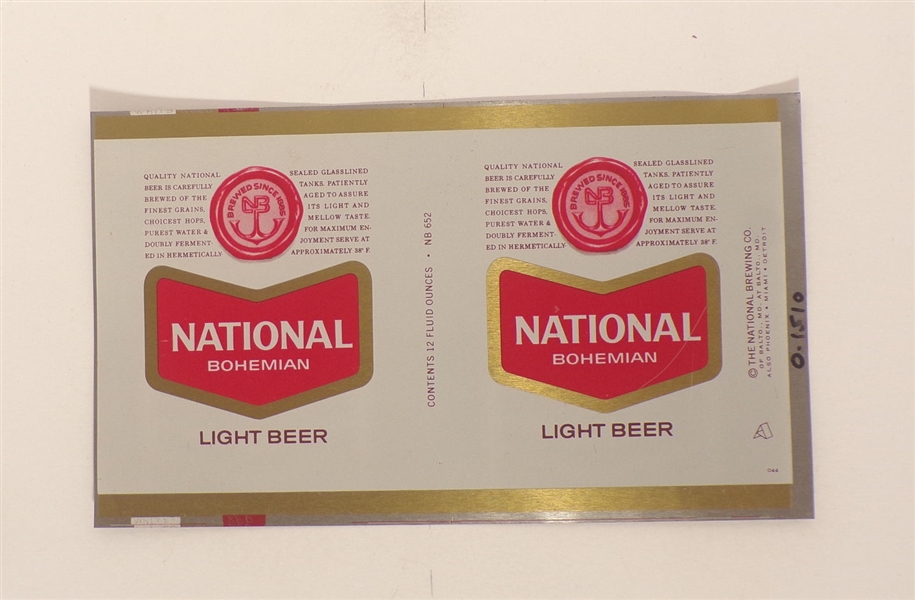 National Bohemian Body Blank #2