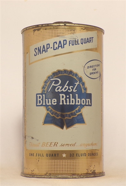 Pabst Blue Ribbon Quart Cone Top