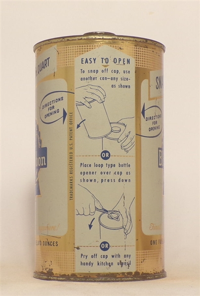 Pabst Blue Ribbon Quart Cone Top