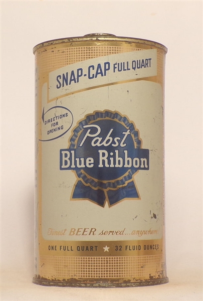 Pabst Blue Ribbon Quart Cone Top