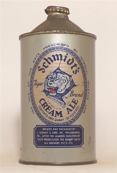 Schmidt's Cream Ale Quart Cone Top