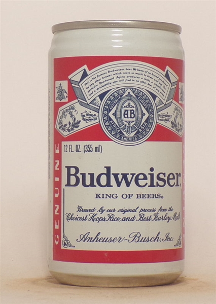 Budweiser 1982 PGA Tour Tab Top