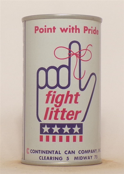 Continental Can Co. Fight Litter Bank Top