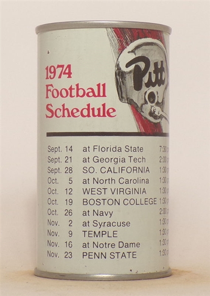 Iron City 1974 Pitt Football Schedule Tab Top