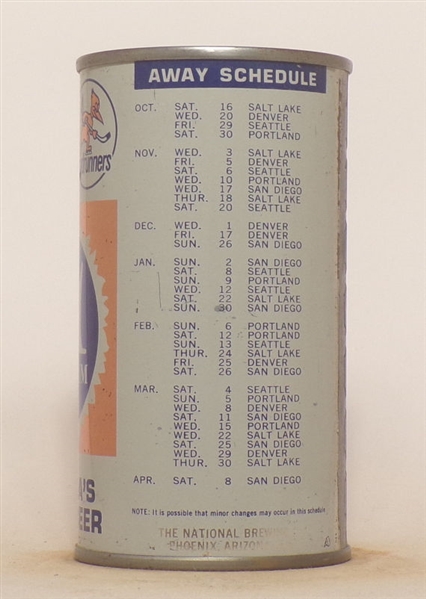 A-1 Phoenix Roadrunners Hockey Schedule 1971-72 Bank Top