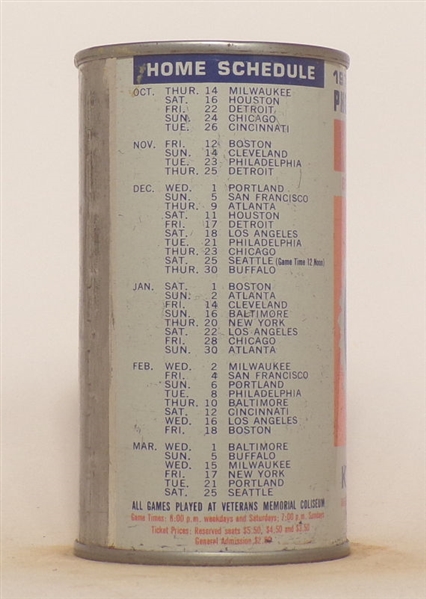 A-1 Phoenix Suns Basketball Schedule 1971-72 Bank Top