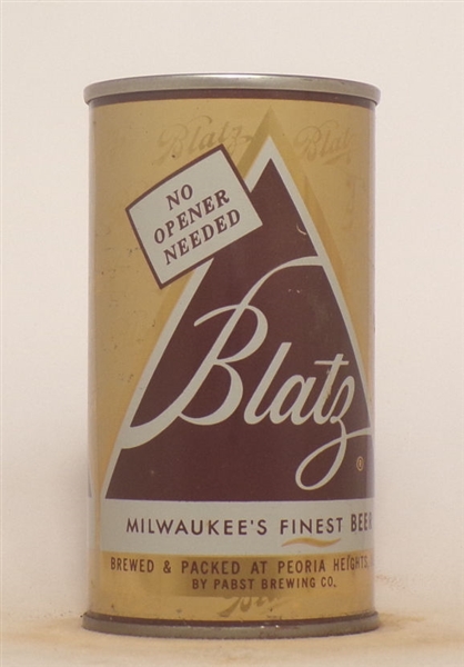 Blatz Tab Top #1, No Opener Needed, Peoria Hts.