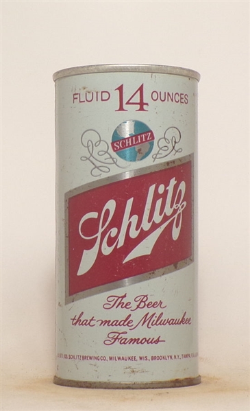 Schlitz 14 Ounce Tab Top