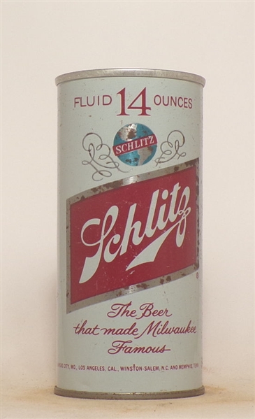 Schlitz 14 Ounce Tab Top