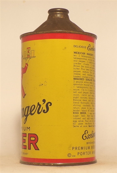 Esslinger's Beer Quart Cone Top