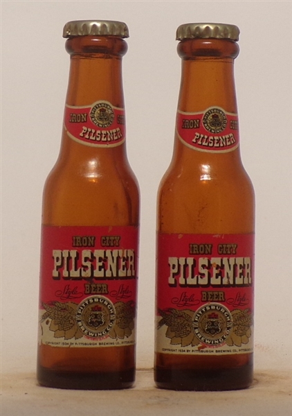 (2) Iron City Pilsener Salt and Pepper Shakers