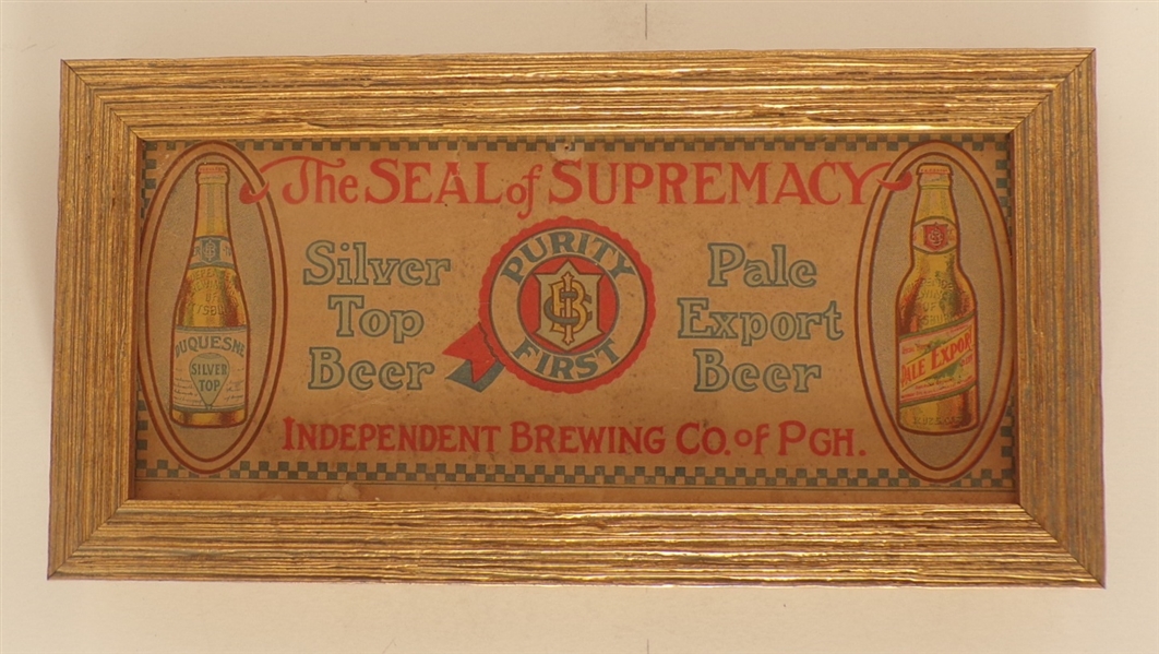 Silver Top / Pale Export Beer Framed Sign