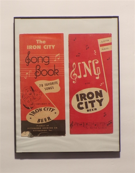 2 Framed Iron City Songbooks