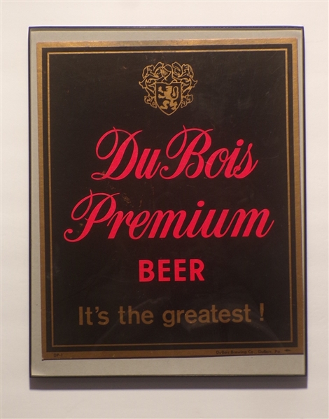 DuBois Premium Beer Framed Sign